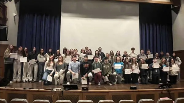 Bronxville students at the in-house awards ceremony